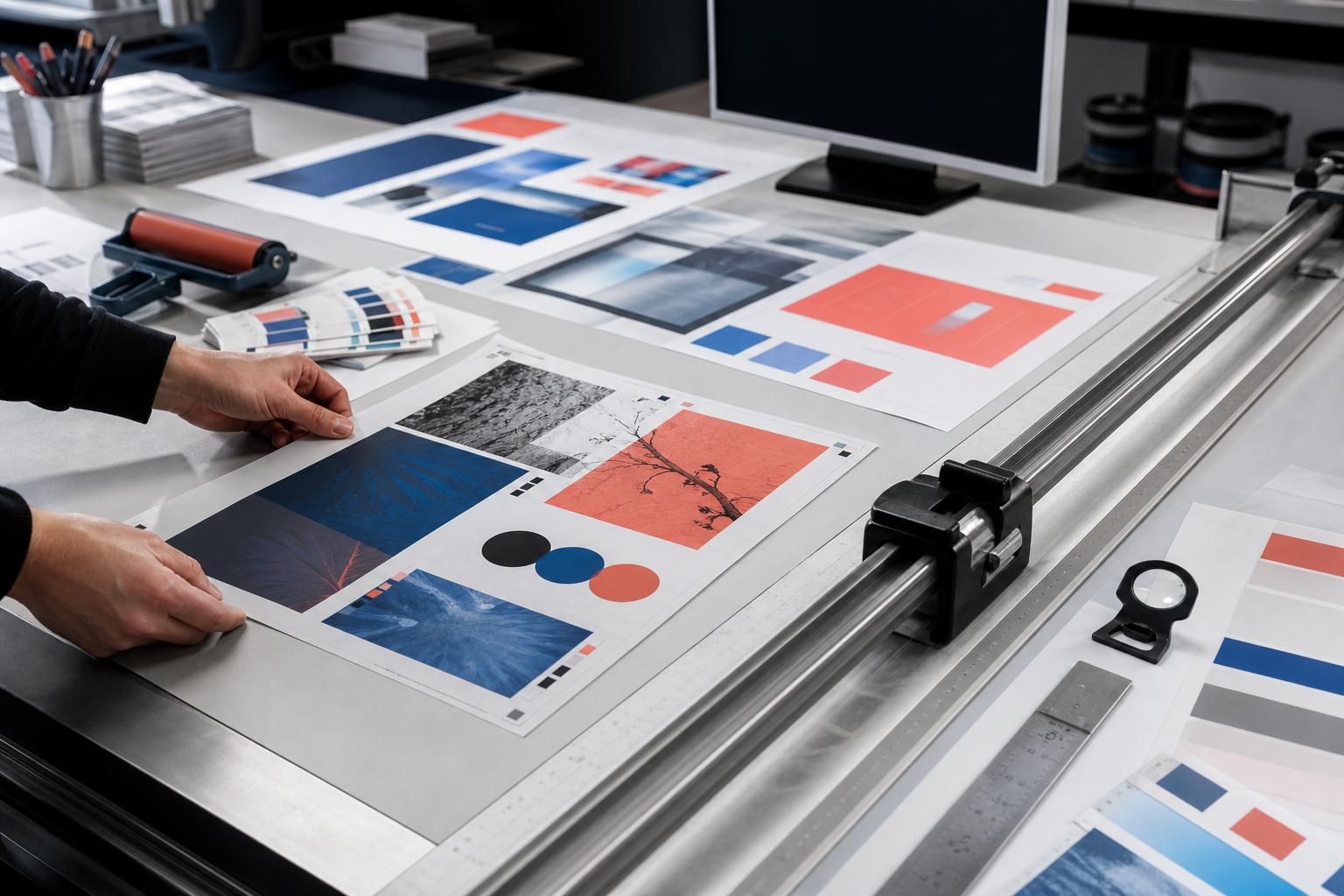 Échantillons illustratifs de papiers, films et supports légers